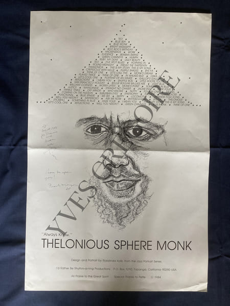 THELONIOUS SPHERE MONK-AFFICHE DE ROSALINDA KOLB. 
