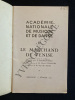 LE MARCHAND DE VENISE-PROGRAMME ACADEMIE NATIONALE DE MUSIQUE ET DE DANSE-MERCREDI 1 FEVRIER 1939. 