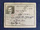 CARTE BIBLIOTHEQUE NATIONALE. ANDRE FAGE