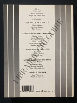 LIGNES REVUE-N°2-FEVRIER 1988. undefined