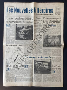 LES NOUVELLES LITTERAIRES-N°1511-16 AOUT 1956