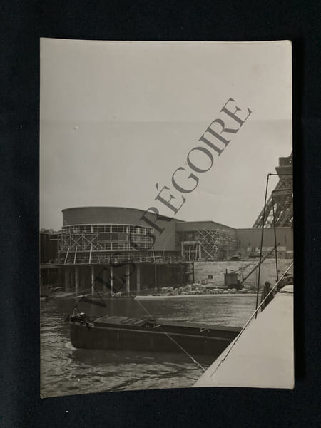 PHOTOGRAPHIE EXPOSITION PARIS 1937-LE PAVILLON DE LA BELGIQUE EN CONSTRUCTION. 