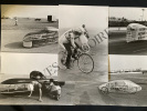 21 PHOTOGRAPHIES-"CHAMPIONNAT DE VELOS FOUS-PISTE DE VITESSE D'ONTARIO-CALIFORNIE-ETATS UNIS-30 AVRIL 1977. 