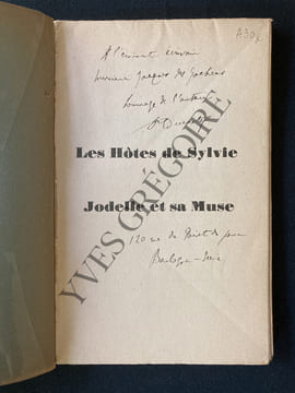 LES HOTES DE SYLVIE-JODELLE ET SA MUSE. GUILLAUME DUCASTEL
