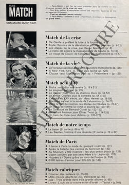 PARIS MATCH-N°1021-30 NOVEMBRE 1968-CHARLES DE GAULLE. undefined