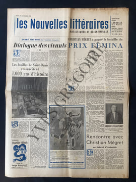 LES NOUVELLES LITTERAIRES-N°1578-28 NOVEMBRE 1957. undefined