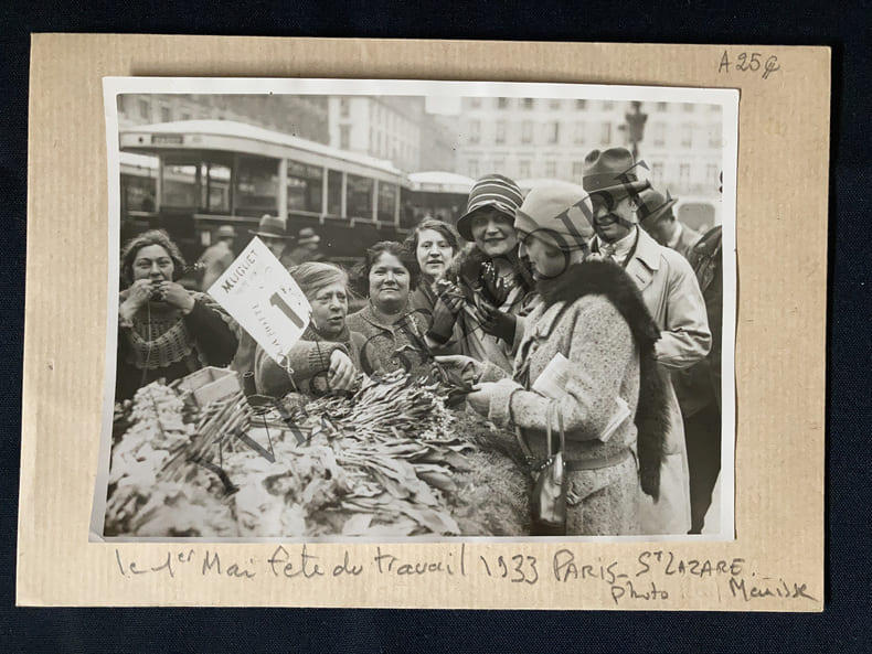 1er MAI FETE DU TRAVAIL-1933 PARIS SAINT-LAZARE-PHOTOGRAPHIE. 