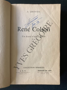 RENE COLSON Un Rural d'avant-garde