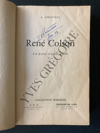 RENE COLSON Un Rural d'avant-garde