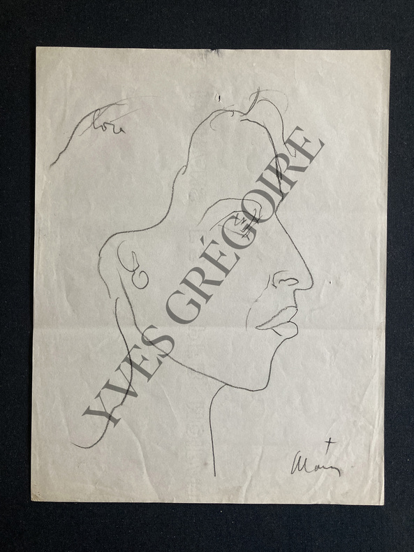 PORTRAIT DE CORA VAUCAIRE PAR MORIN. 