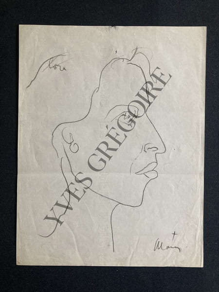 PORTRAIT DE CORA VAUCAIRE PAR MORIN. 
