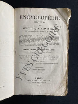 ENCYCLOPEDIE MODERNE OU BIBLIOTHEQUE UNIVERSELLE DE TOUTES LES CONNAISSANCES HUMAINES TOME 13. COLLECTIF
