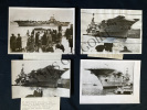PORTE AVIONS ARK ROYAL 1 ET 2-20 PHOTOGRAPHIES-2 COUPURES DE PRESSE. 