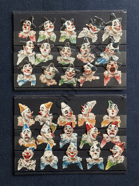 30 DECOUPIS TETES DE CLOWNS. 