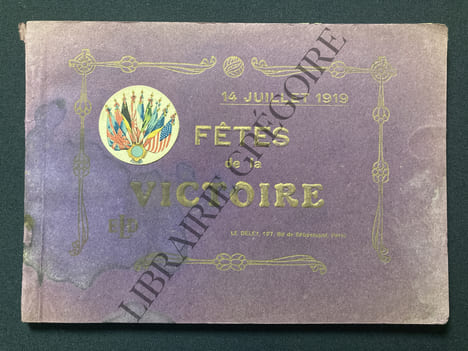 PLAQUETTE "FETES DE LA VICTOIRE 14 JUILLET 1919". undefined