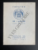 "COLOMBE"-JEAN ANOUILH-PROGRAMME THEATRE DE L'ATELIER. 