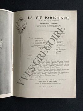 LA VIE PARISIENNE-OFFENBACH-PROGRAMME THEATRE DE L'ODEON. undefined