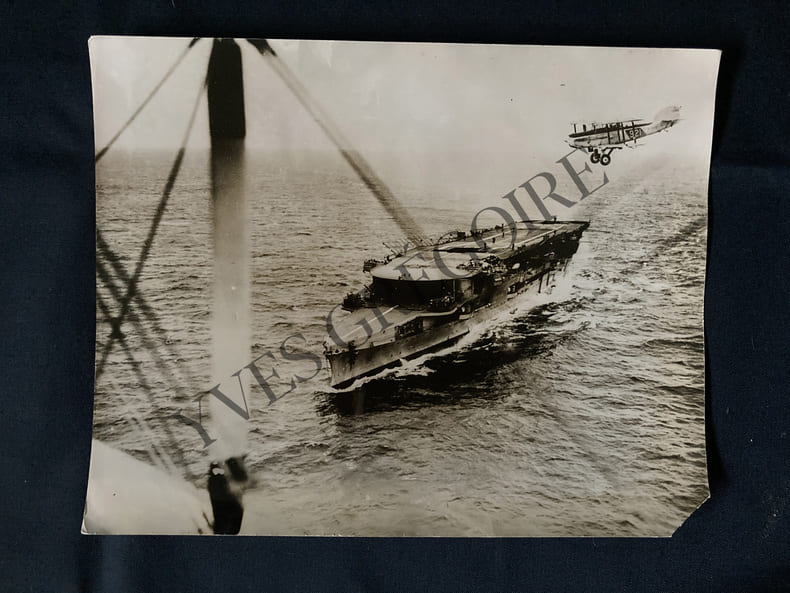 6 PHOTOGRAPHIES PORTE AVIONS-HYDRAVIONS. 