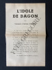 L'IDOLE DE DAGON. EMMANUEL ET CHRISTIAN AEGERTER