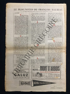 L'EXPRESS-N°387-13 NOVEMBRE 1958. undefined