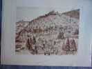 HELIOGRAVURE DE ESTADIEU 20ème KLINGENTHAL ET SON CASTEL MEDIEVAL. 