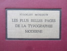 Les Plus Belles Pages de la Typographie Moderne, ex. numéroté, 1925. Stanley Morison