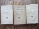 Histoire de la musique des origines au début du XXe (3 tomes).  J. Combarieu