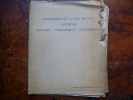 Bibliothèque de la ville de Lyon. Documents manuscrits, paléographiques, typographiques, et iconographiques. Avril 1923, premier numéro.. 