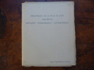 Bibliothèque de la ville de Lyon. Documents manuscrits, paléographiques, typographiques, et iconographiques. Mai 1929, numéro VIII.. 