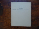 Bibliothèque de la ville de Lyon. Documents manuscrits, paléographiques, typographiques, et iconographiques. Mars 1930, numéro IX.. 