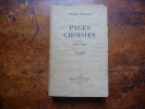 Pages choisies. Frédéric Nietzsche; Henri Albert