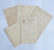 Bel ensemble de 15 lettres et billets autographes des années 1873 à 1900 adressés à Emile Zola essentiellement par des personnalités du monde des ...