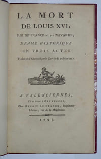 La mort de Louis XVI, Roi de France et de Navarre...