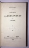 Poésies allémanniques. . HEBEL. J. - P. 