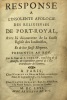 Réponse à l’insolente apologie des Religieuses de Port-Royal, avec la découverte de la fausse Église des Jansénistes.... (DESMARETS de SAINT-SORLIN).