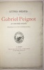 Lettres inédites de Gabriel, Peignot au docteur Bourée.... PEIGNOT. Gabriel.