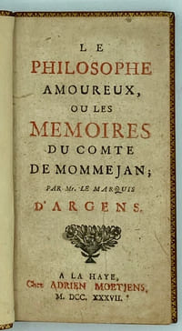 Le Philosophe Amoureux ou les Mémoires du Comte de Mommejan.