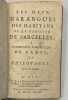 Les deux harangues des habitants de la Paroisse de Sarcelles, à Monseigneur l’Archeveque de Paris, et Philotanus.  . (JOUIN. Nicolas).  