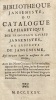 Bibliothèque janséniste, ou catalogue alphabétique des principaux ouvrages jansénistes, ou suspects de jansénisme. . (COLONIA. Dominique de). 