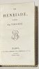 La Henriade.. VOLTAIRE. 