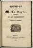 Opinion de M. Cristophe, vigneron, sur les prohibitions et la liberté du commerce.  . [BOUCHER DE PERTHES]. 