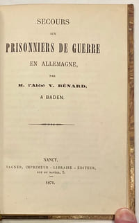 Secours des prisonniers de guerre en Allemagne.