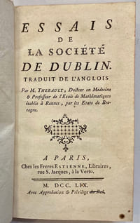 Essais de la Société de Dublin...
