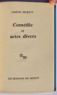 Comédie et actes divers.