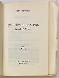 Ne réveillez pas Madame.