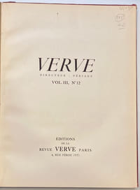 Verve. Volume III. n° 12.