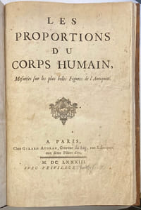 Les proportions du corps humain mesurées sur les plus belles figures de l’antiquité.