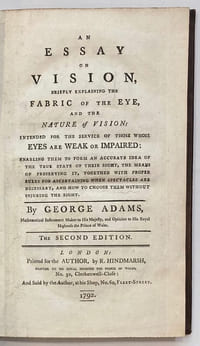 An essay on vision, briefly explaining the fabric of the eye, and the nature of vision...