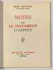 Notes sur le testament d'Orphée.. COCTEAU. Jean. 