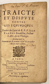 Traité et disputes contre les équivoques.